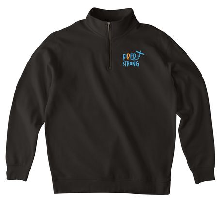 Quarter Zips, a Black Midweight Quarter Zip Pullover