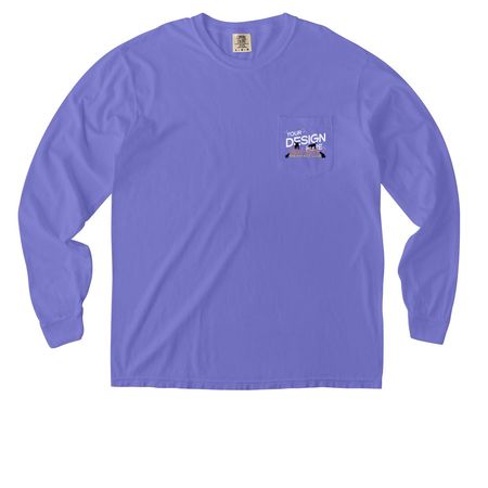 NWBC long sleeved shirt, a Violet Comfort Colors Long Sleeve Pocket Tee