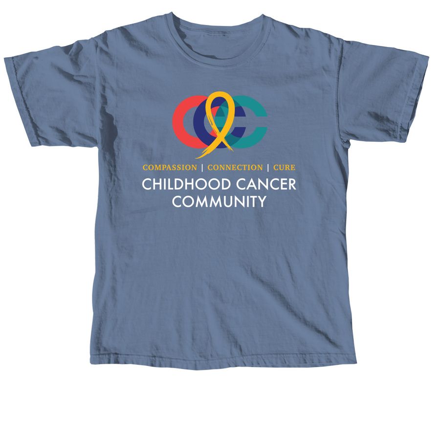 Childhood Cancer Awareness, a Blue Jean Comfort Colors Unisex Tee