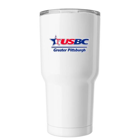 Gr Pittsburgh USBC, a White Insulated Tumbler