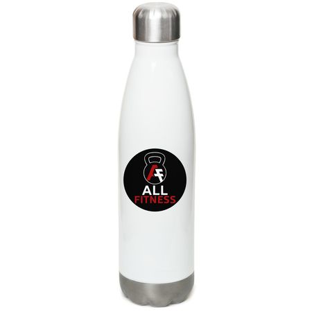 All Fitness Kent, a White Stainless Steel Water Bottle