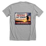 Protect Fort Howard, a Athletic Heather Premium Unisex Tee (back-view)