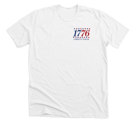 1776, a Solid White Blend Premium Unisex Tee