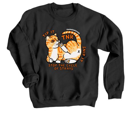 SNIP IT, TIP IT&nbsp;, a Black Crewneck Sweatshirt
