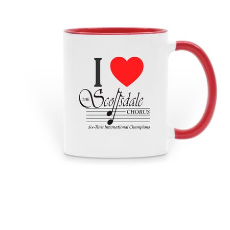Mug, a Red Two-Tone Ceramic Mug