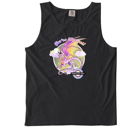5th annual Trans Joy Fest- Demigender Design, a Black Comfort Colors Tank Top