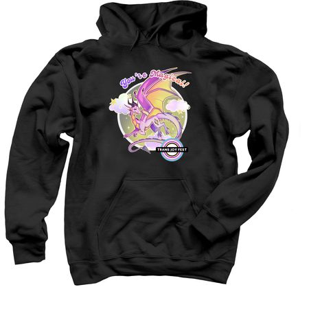 5th annual Trans Joy Fest- Demigender Design, a Black Pullover Hoodie