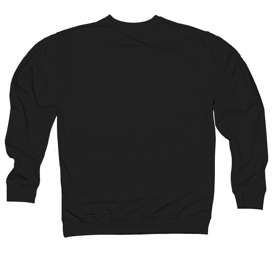 ?Educate and Advocate? ASL (multicolor), a Black Midweight Crewneck Sweatshirt (back-view)