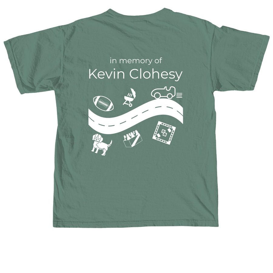 KEV-MOBILES 2026, a Light Green Comfort Colors Unisex Tee (back-view)