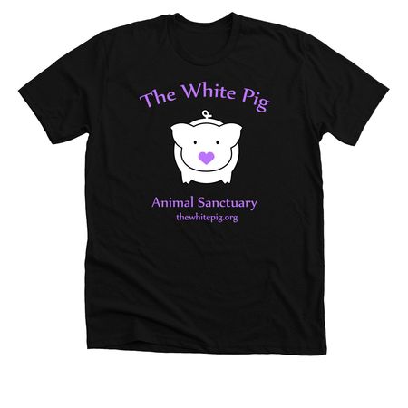 The White Pig Sanctuary, a Solid Black Blend Premium Unisex Tee