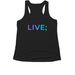 LIVE; Active Collection, a Black Women's Performance Tank (back-view)