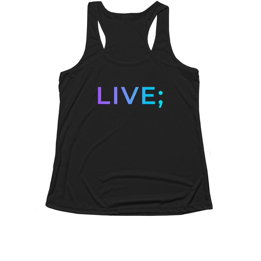 LIVE; Active Collection, a Black Women's Performance Tank (back-view)