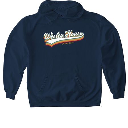 2026 Ferris State Wesley House, a Navy Gildan Softstyle Pullover Hoodie