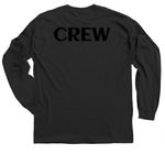HCT Black Crew Shirt, a Black Classic Long Sleeve Tee (back-view)