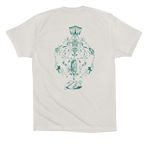 Limited Edition Green & White, a Vintage White Premium Cotton Tee (back-view)