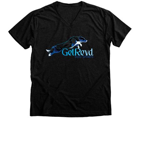 GetRevd Spring Tees, a Black Heather Premium V-Neck Tee