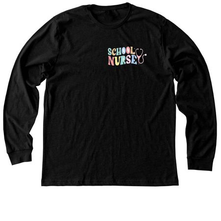 School Nurse SHN, a Black Heather Premium Long Sleeve Tee