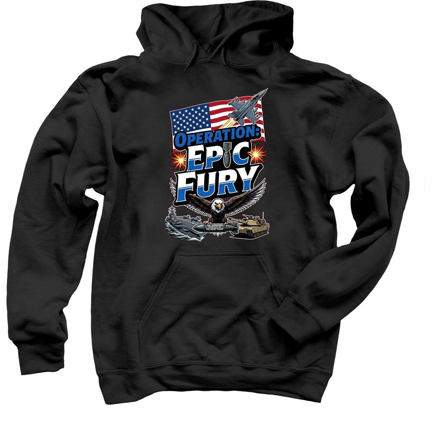 Epic Fury!, a Black Pullover Hoodie