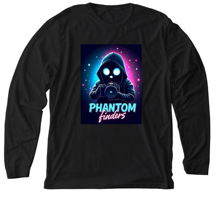 Phantom Finds, a Solid Black Blend Premium Long Sleeve Tee
