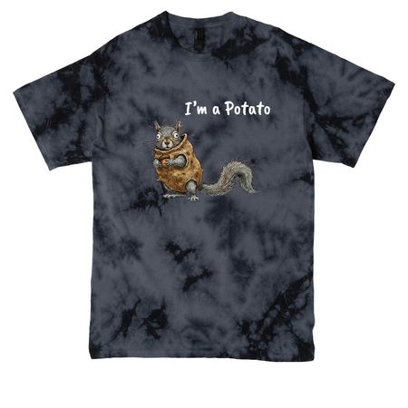 I?m a Potato, a Black Crystal Tie Dye Tee
