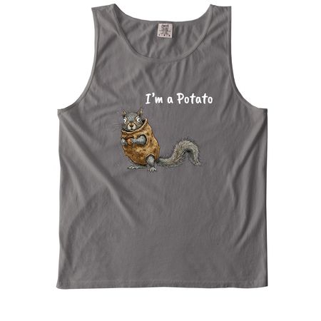 I?m a Potato, a Grey Comfort Colors Tank Top