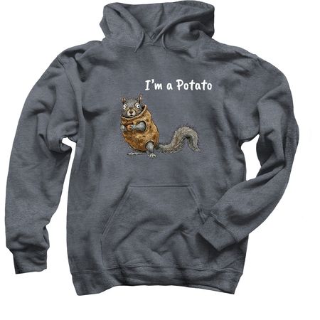 I?m a Potato, a Dark Heather Pullover Hoodie