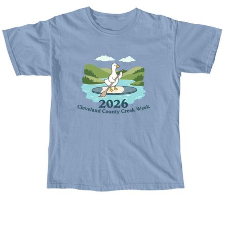Goose on the Loose (for Clean Water), a Washed Denim Comfort Colors Unisex Tee