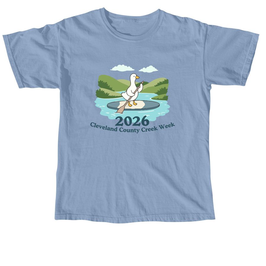 Goose on the Loose (for Clean Water), a Washed Denim Comfort Colors Unisex Tee