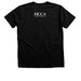No Senior Left Behind - White Text, a Black Heather Premium Unisex Tee (back-view)