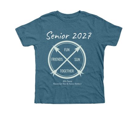 Senior 2027 Shirt, a Heather Deep Teal Premium Youth Tee
