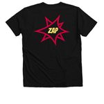 ZAP Tee, a Solid Black Blend Premium V-Neck Tee (back-view)