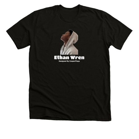 The Ethan Wren Shirt, a Solid Black Blend Premium Unisex Tee