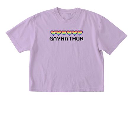 Gaymathon, a Orchid Comfort Colors Boxy Tee