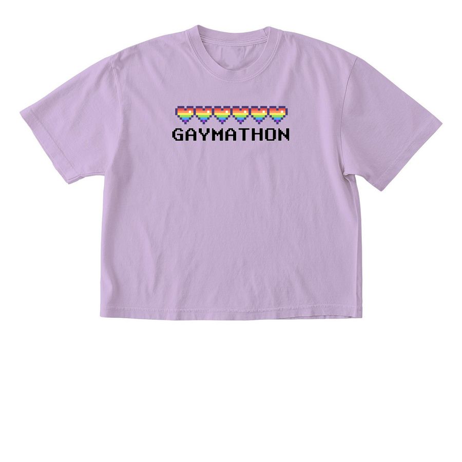 Gaymathon, a Orchid Comfort Colors Boxy Tee