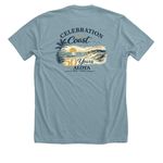 ALOTA Fall Conference and Retreat 2026, a Heather Blue Lagoon Premium Unisex Tee (back-view)