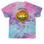 Thriving - A State of Being, a Cotton Candy Classic Tie Dye Tee (back-view)
