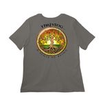 Thriving - A State of Being, a Asphalt Women?s Relaxed Cotton Tee (back-view)