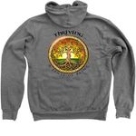 Thriving - A State of Being, a Deep Heather Zip Up Hoodie (back-view)