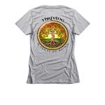Thriving - A State of Being, a Dark Heather Grey Women's Slim Fit Tee (back-view)