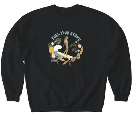 Fuel Your Stoke Crews and Hoodies, a Black Softstyle Crewneck Sweatshirt