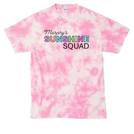 Squad Colorful | Adult & Youth Styles, a Bright Pink Crystal Tie Dye Tee