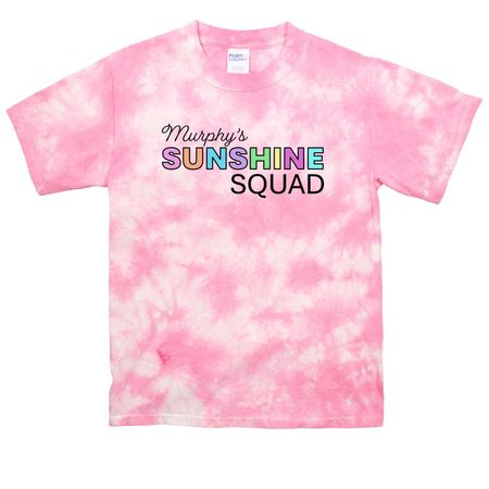 Squad Colorful | Adult & Youth Styles, a Bright Pink Youth Crystal Tie Dye Tee