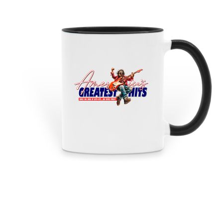 New Coffee Mugs Jake AGH Logo, a Black Two-Tone Ceramic Mug