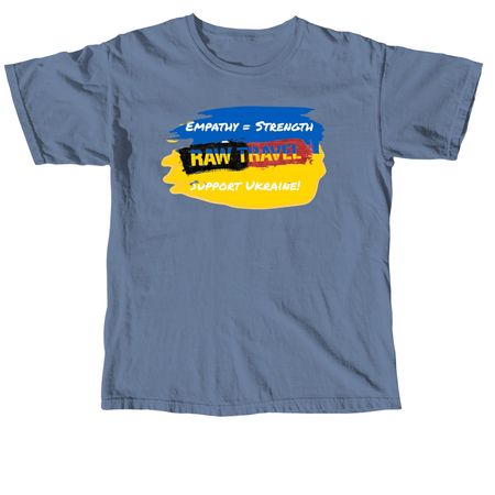 Empathy = Strength Support Ukraine Colors, a Blue Jean Comfort Colors Unisex Tee