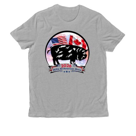 2026 All American show, a Granite Grey Heather Allmade Organic Cotton Unisex Tee