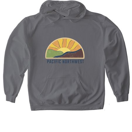 PNW Front Printed Sweatshirt, a Charcoal Gildan Softstyle Pullover Hoodie