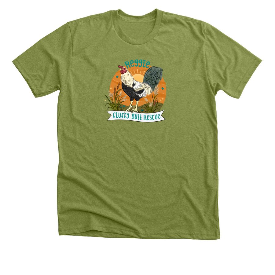 Reggie, a Heather Green Premium Unisex Tee