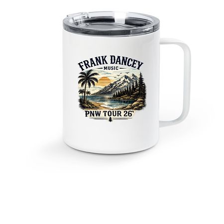 PNW TOUR Travel Mug, a White Stainless Steel Travel Mug