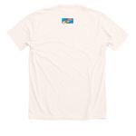 (ADULT TEE) A Canvas of Culture at JQES, a Heather Natural Premium Unisex Tee (back-view)