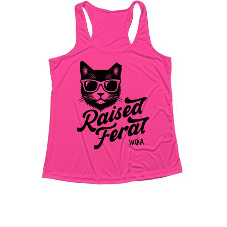 Sleeveless Raised Feral Shirt&nbsp;, a Neon Pink Women's Performance Tank